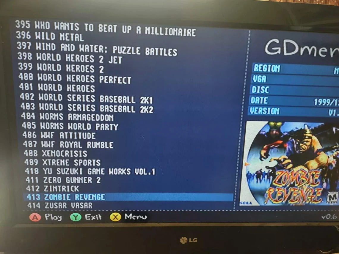 Modded GDEMU Sega Dreamcast Console - 512 gigabyte microSD 431 games